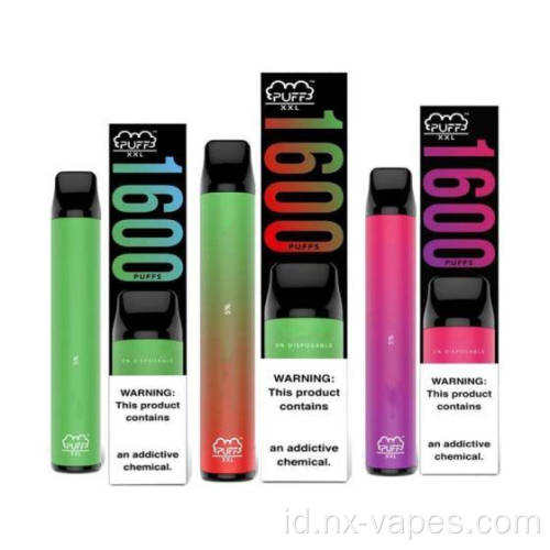 Kualitas vape puff xxl 1600 puffs